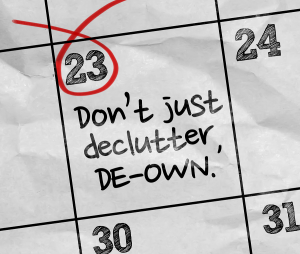 declutter, recycle, donate
