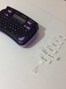 label maker organising home