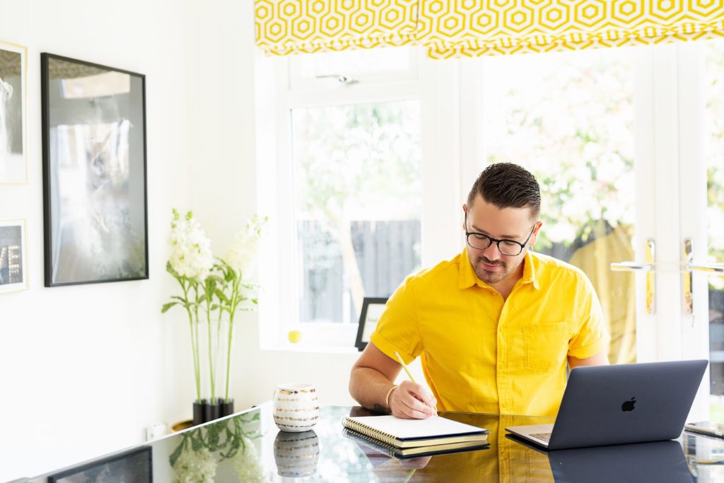 setting up a home work space