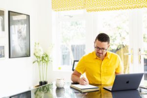 setting up a home work space